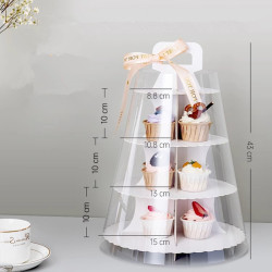 Boutique Cupcake Presentation Box with a handle 3 levels