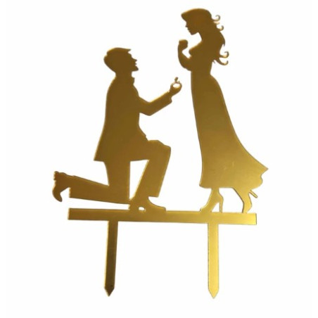 Lánykérős arany akril beszúró