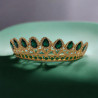 Tiara arany zöld köves hercegnős