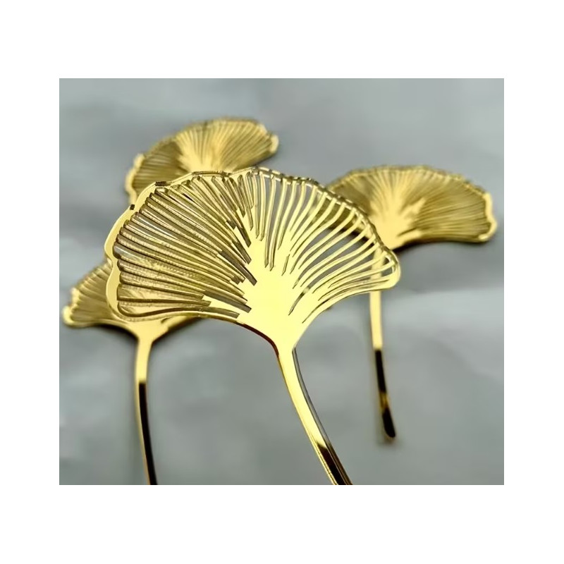 Arany ginkgo levél beszúró szett 3db-os