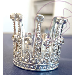 Korona ezüst, fehér köves