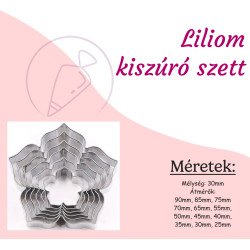 Liliom fém kiszúró szett 6...
