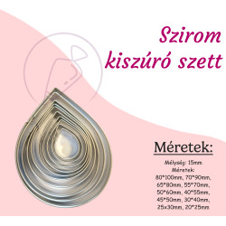 Szirom fém kiszúró szett 10...