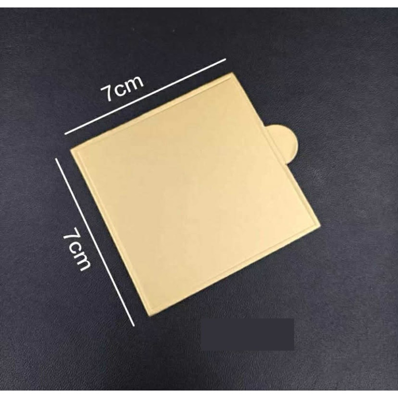 Mono Cake Card Golden - White 70mm x 70mm x 1mm