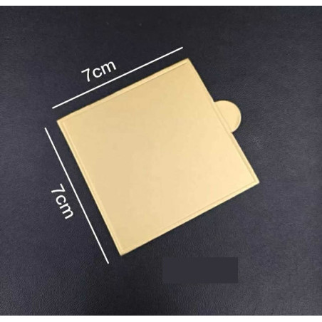 Mono Cake Card Golden - White 70mm x 70mm x 1mm