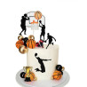 Basketball cake decoration set