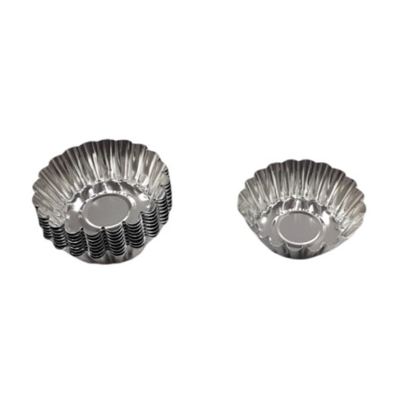 Kerek fém mini gyümölcskosárka szett 20db-os