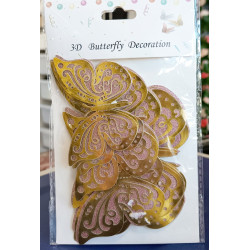 Butterfly sett- gold-pink