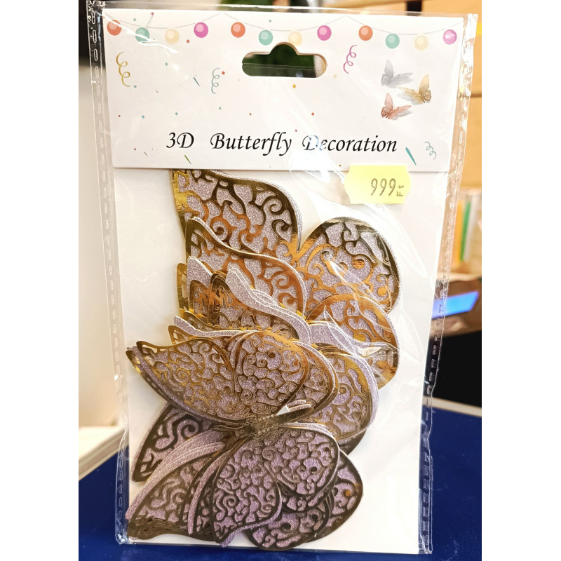 Butterfly sett- gold-pink