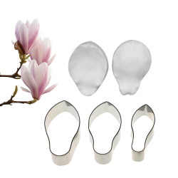 Magnolia cutter and veiner set of 5