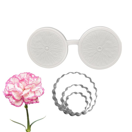 Carnation cutter and veiner set of 5