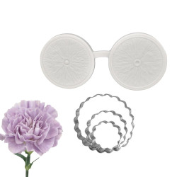 Carnation cutter and veiner set of 5