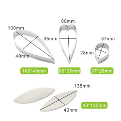 Strelitzia Paradise Bird Magnolia cutters and veiners set of 5