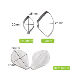 Daffodil cutters and veiner set of 4