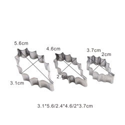 Holly cutters and veiners set of 5