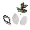 Holly cutters and veiners set of 5