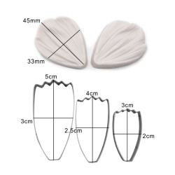 Cosmos cutters and veiners set of 5