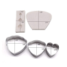 Poppy cutters and veiners set of 5
