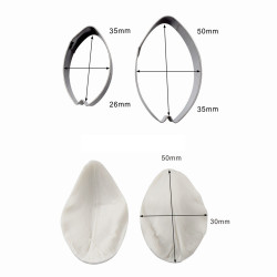 Tulip cutters and veiners set of 4