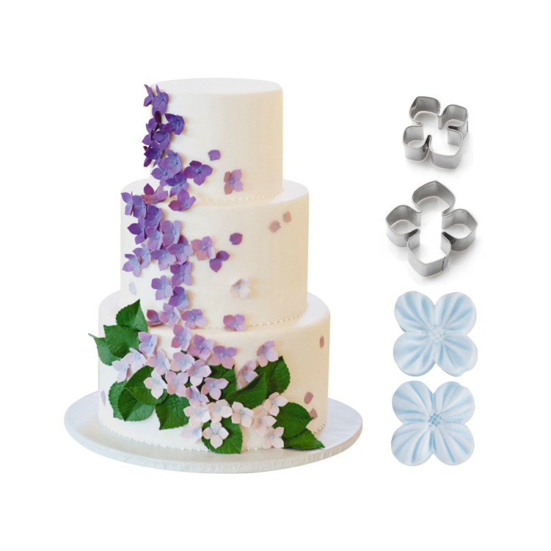 Hydrangea cutter and veiner set of 4