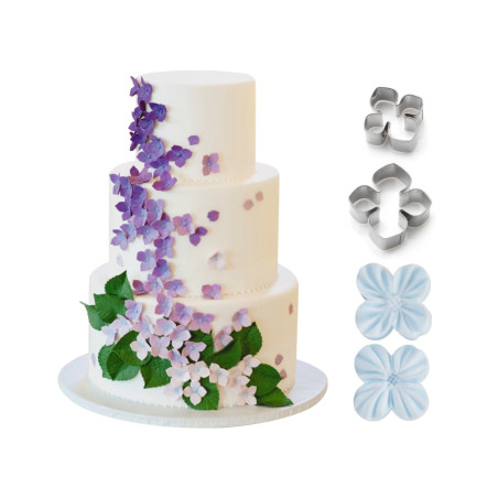 Hydrangea cutter and veiner set of 4