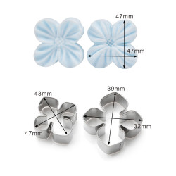 Hydrangea cutter and veiner set of 4
