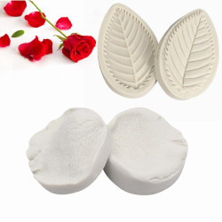 Rose petals and leaves veiners set of 2