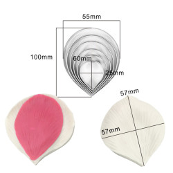 Rose petals cutters and veiners set of 11