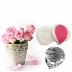 Rose petals cutters and veiners set of 11