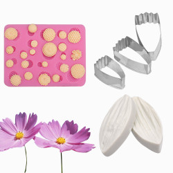 Cosmos cutters and veiners set of 5