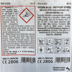Színes lángú Tűzijáték 18 cm