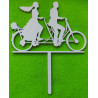 Tandem bike Wedding Cake Topper