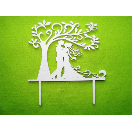 Wedding Cake Topper Couple under the Tree of Life