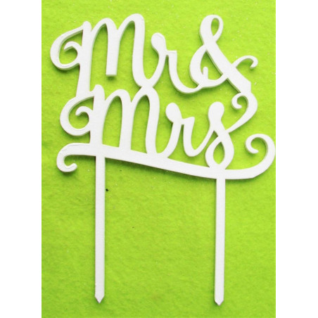 Esküvői feliratos beszúró, MR & MRS