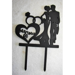 Hearts & Rings Wedding Cake...