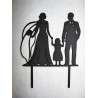 Bride and Groom with a little girl