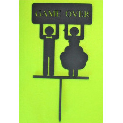 Game Over Wedding Cake Topper