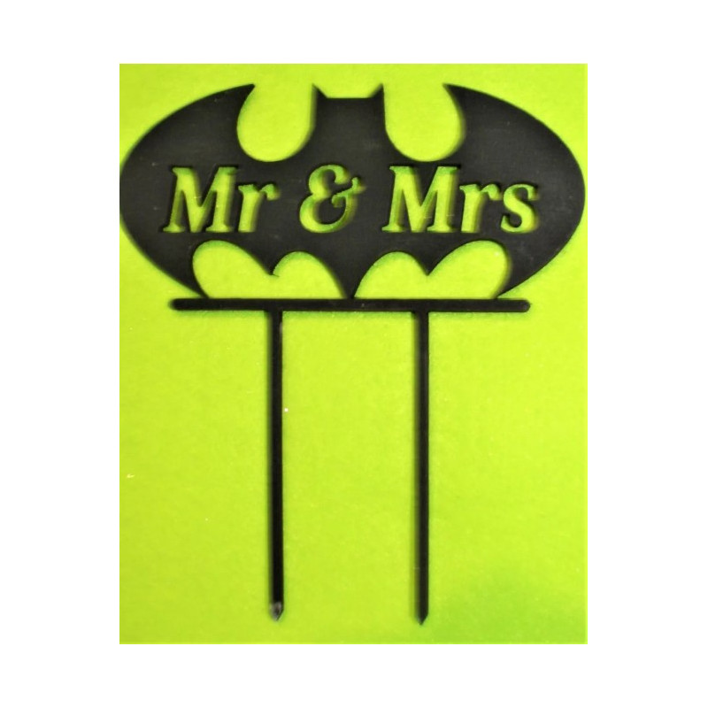 Mr and Mrs Batman Wedding Cake Topper