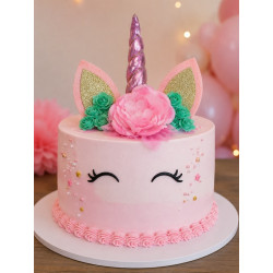 Unicorn horn pink and green...