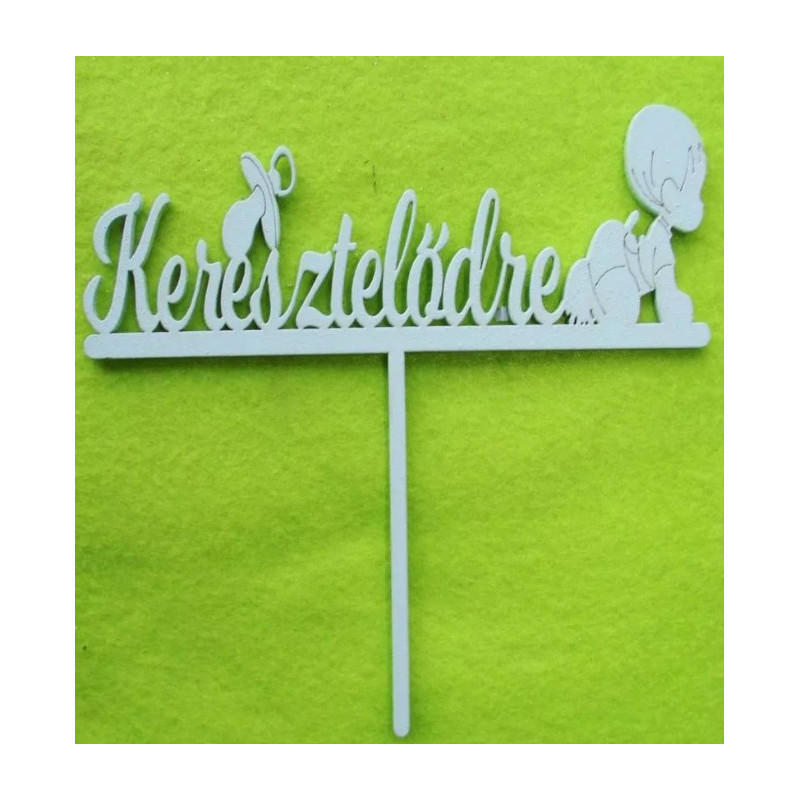 For Your Christening Wooden Cake Topper