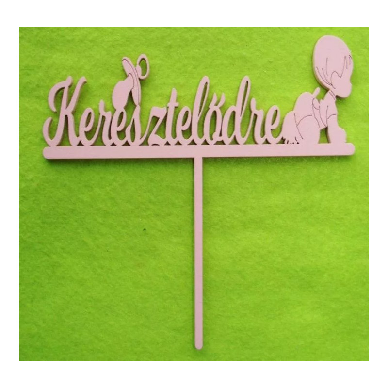 For Your Christening Wooden Cake Topper