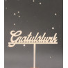 Gratulálunk fehér fafelirat