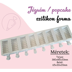 Ice cream / popcake mold 8-cavity