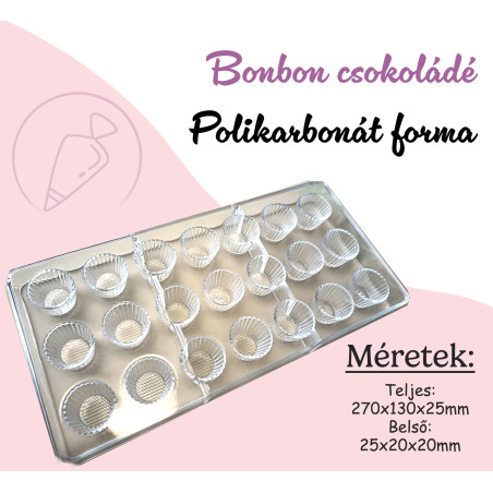 Chocolate bonbon polycarbonate mold