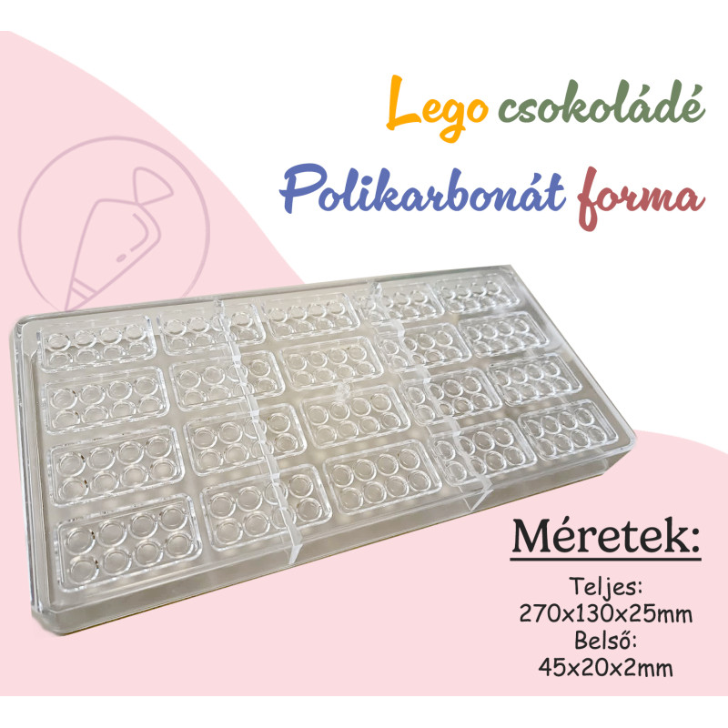 Lego csokoládé Polikarbonát forma