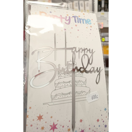 Happy Birthday Ezüst Szülinapi beszúró