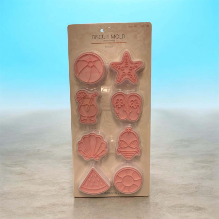 Summer beach cutter and embossing set of 8