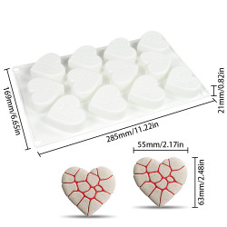 Cracked Heart Mono Dessert Mousse Silicone Mould