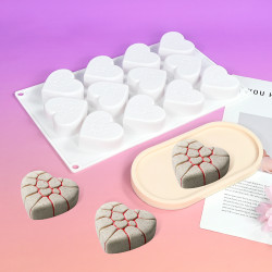 Cracked Heart Mono Dessert Mousse Silicone Mould