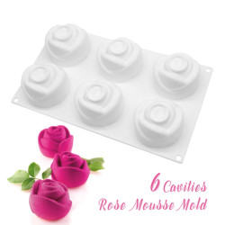 Rózsa mousse szilikon forma